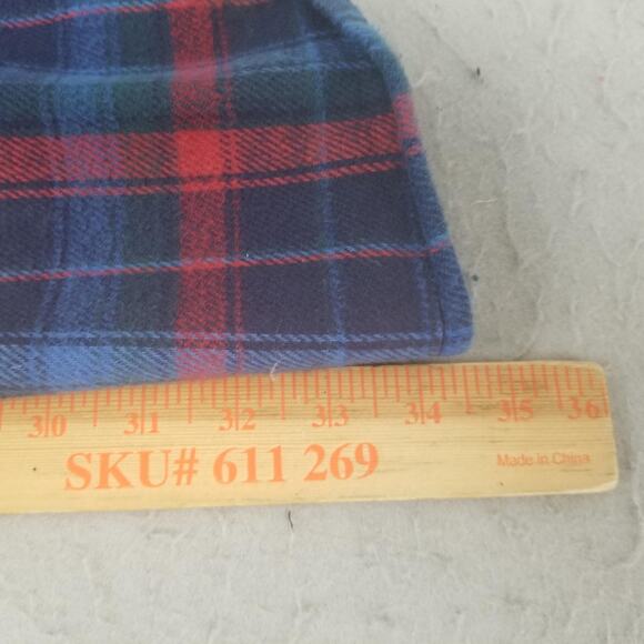 OshKosh B'gosh Shirt Mens Large Tall Blue Red Plaid Flannel Button Pockets - Picture 14 of 16